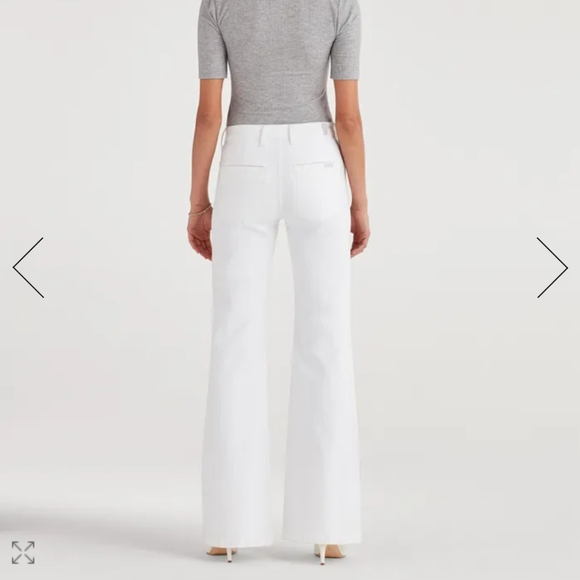 7 for all man kind - GEORGIA IN WHITE RUNWAY DENIM - Picture 3 of 5